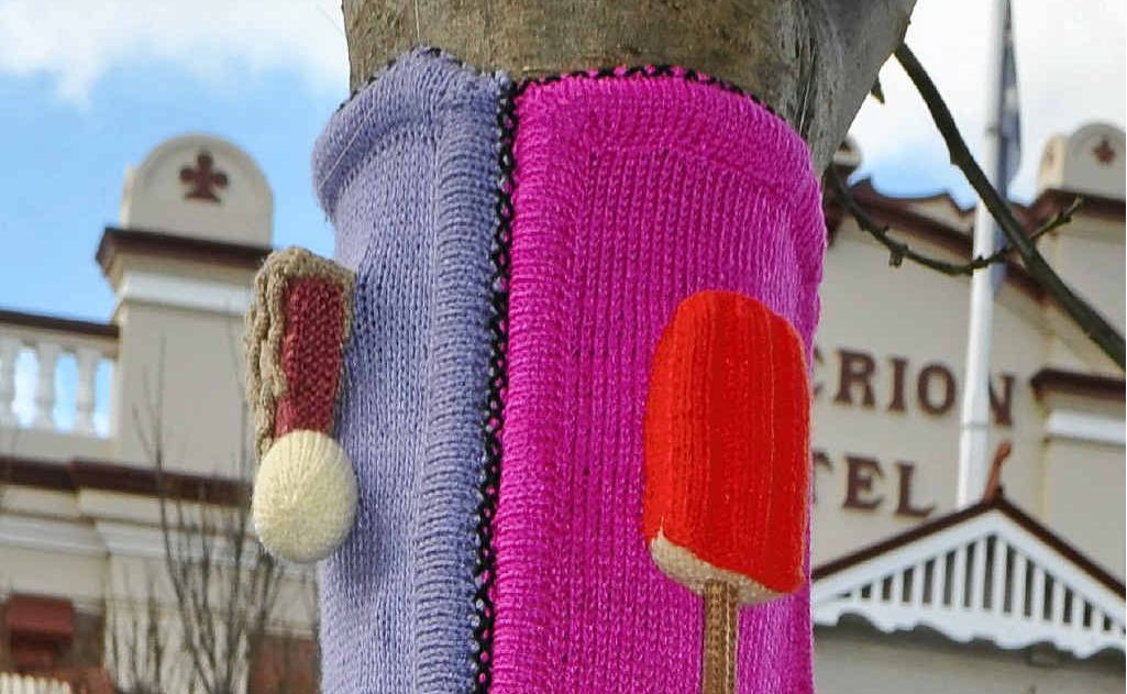 The winner of the excellence in knitting and/or crochet section was Helen Gross.